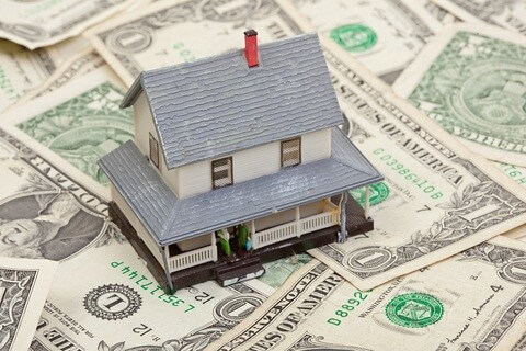 mini house on money
